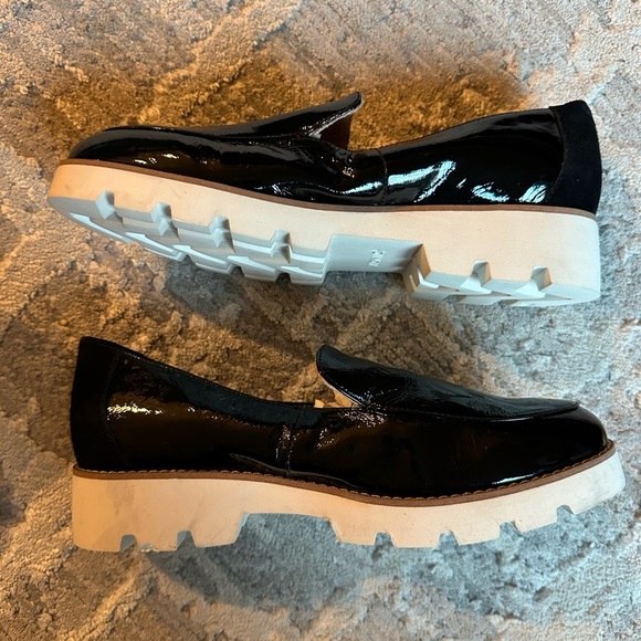 Vionic Kensley Black Slip On Patten Leather Suede Lug Orthotic Loafers Size  7 - Picture 7 of 10